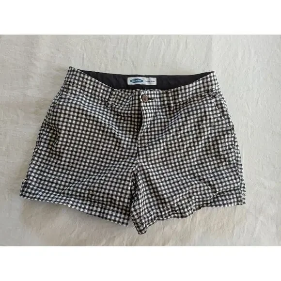 Old Navy Shorts Size 6 Lot Of 3 Bundle White Black Gingham Gray Stripes - Picture 13 of 14